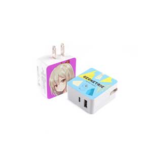 ACアダプター（USB+Type-C）のオリジナル印刷